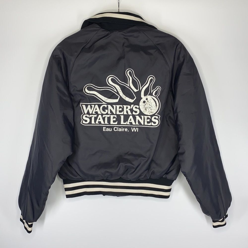 Vintage Don Alleson Athletics Wagner's State Lanes Eau Claire, WI Bowling Jacket